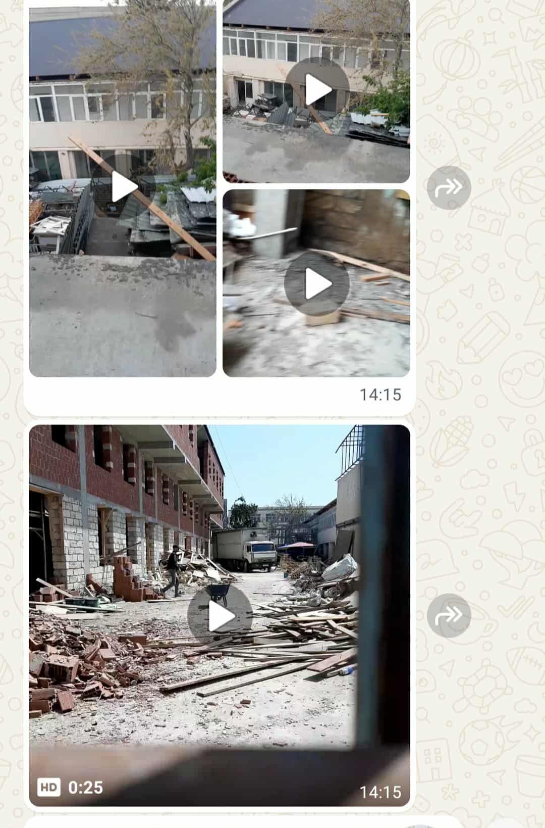 Nizami rayonunda qanunsuz tikli aparan "Boranı" restoranlar şəbəkəsinin rəhbəri yaş ağacları kəsdirib görün harda gizlədir/